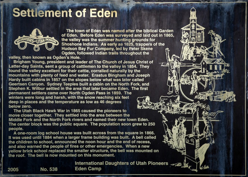 Eden Historic Plaque