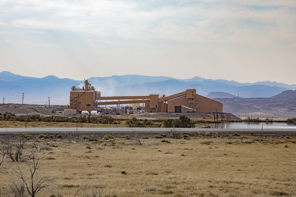 Wendover potash plant just east of the town